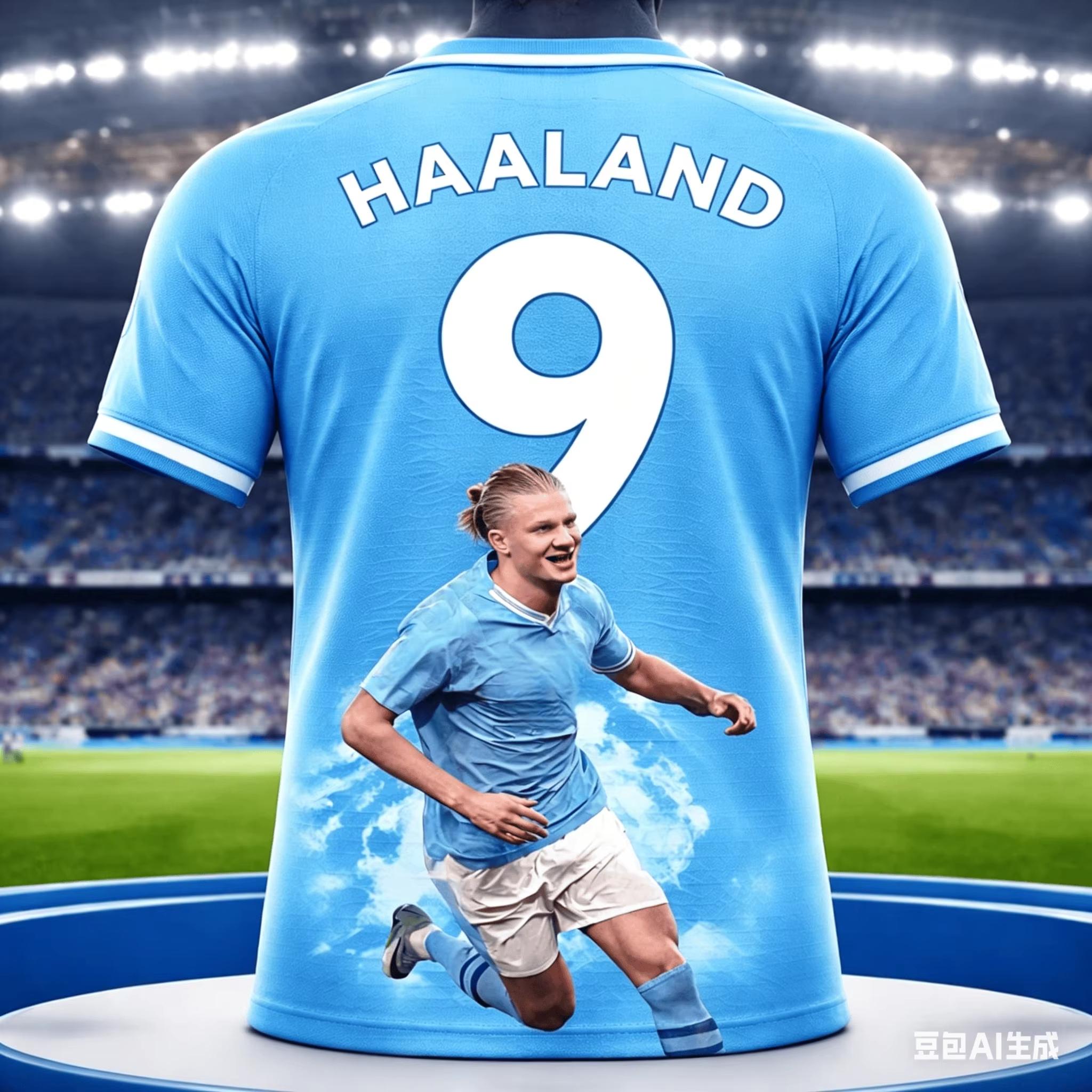 Exklusiv für Fans Haaland Nr.. 9 3D-gedrucktes Trikot für Erwachsene und Kinder, Sportlich-Lässig, Atmungsaktiv, Kurzarm 6XL