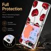 Cherry Fruits Print Case For Samsung Z Flip 8 7 6 5 Luxury Plating Leather Skin Folding Phone Cover For Galaxy Z Flip8 Flip7 Flip6
