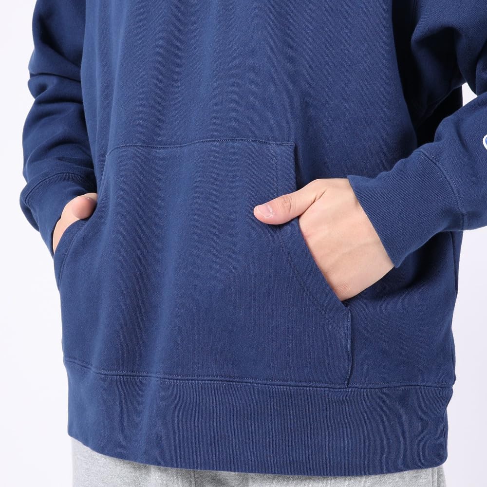 Champion Casual Long Sleeve USA Embroidered Men's Hoodie, 100% Cotton, Logo, Half-Zip Sweatshirt, Navy, C3-Y103
