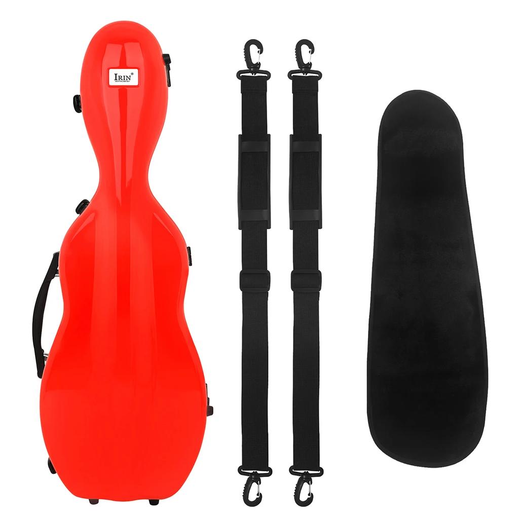 IRIN 4/4 Violin Case Carbon Fiber Colorful Violin Case with Hygrometer Adjustable Double Shoulder Strap Violin Parts Accessories