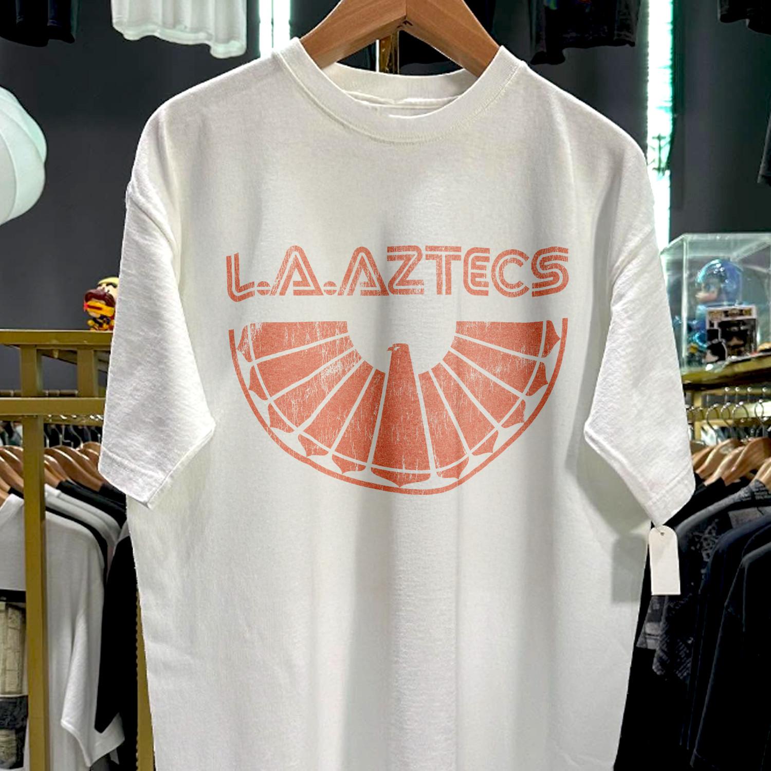 90s La Aztecs Promo T-Shirt White XXL 4XL