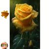 500-1000pcs/Puzzle Game - Exercise Endurance and Logical Thinking - Exquisite Jigsaw Puzzle - (Yurun Golden Rose Essence Waiting to Bloom) Suitable fo