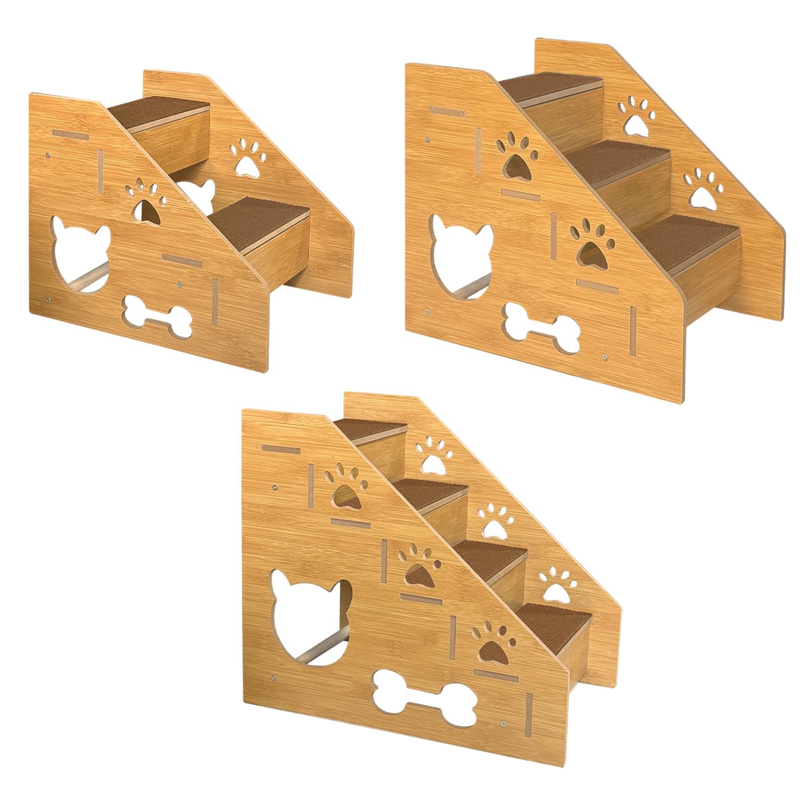 

Лестница для собак и кошек, противоскользящая, портативная, легкая, рампа для питомцев, лестница для лазания собак, для дивана, кровати, дома 4 Layers