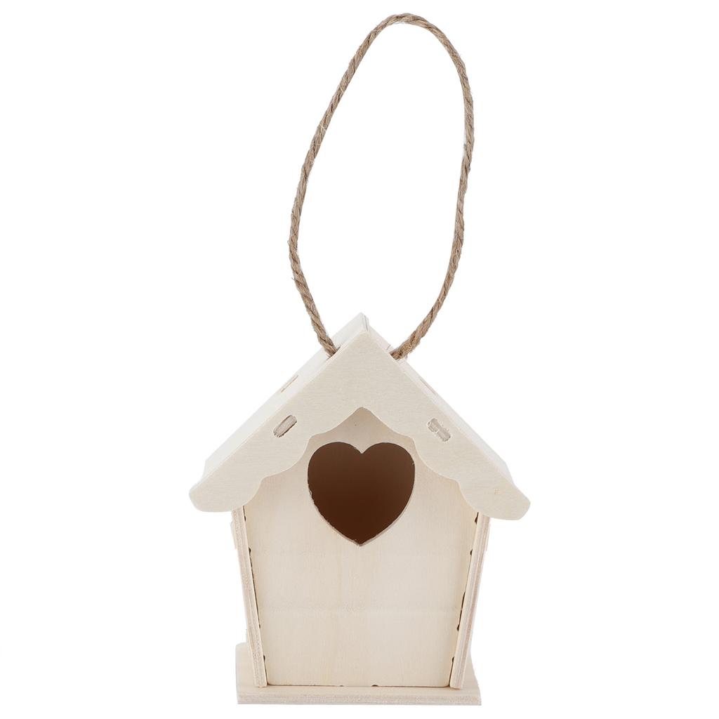 Wooden Birdhouse Kit DIY Paintable Birdhouse Building Kit for Kids Own Crafts DecorationCarving