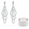Contest Long Earrings Lightweight Bangle Set Bracelet Wide Stage Stage Earrings Sparkling Stage Fitness Competition Everyday Use Crystal Muscle