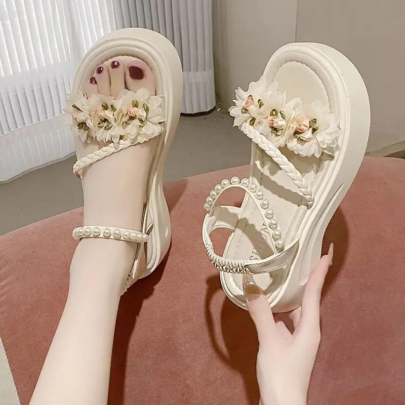 Fashion Outdoor Pumps Sandals for Women Luxury Summer Cheap Liquidation Vintage 2025 Asian Size Offers Daily Anti Slip Hot Woman Shoes