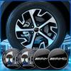 4PCS Anti-Rust Rim Emblem Decals Scratch-Proof Car Wheel Center Cover For Mercedes Benz AMG A B C E G R S CLA CLK CLA CES CLS SLK GLK CLK SLS CLG GLE