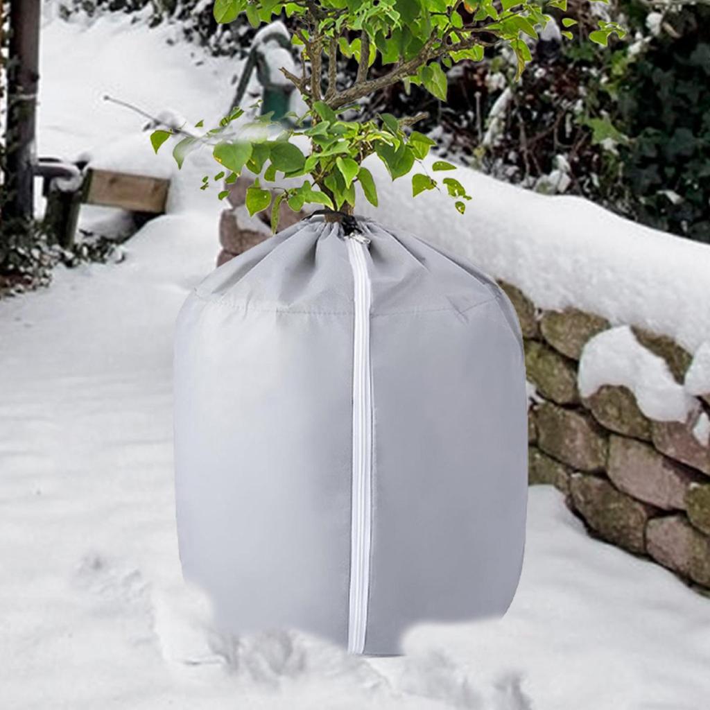 Plant Winter Protection Pot Anti-Frost Winter Pot Plant Cover Reusable Heavy Duty Plant Protector Bag With Drawstring And Zipper
