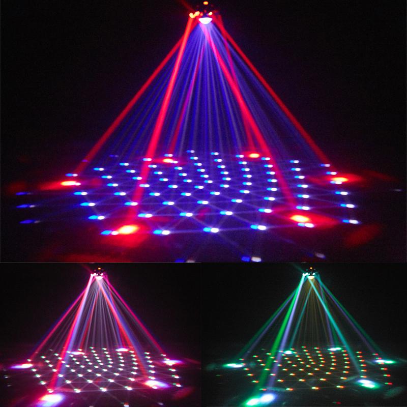 6 Arms LED Moving Head Light RGBW 4 In 1 Party Disco Ball Light Stage Effect Strobe Light DMX512 Remote Control For DJ Bar