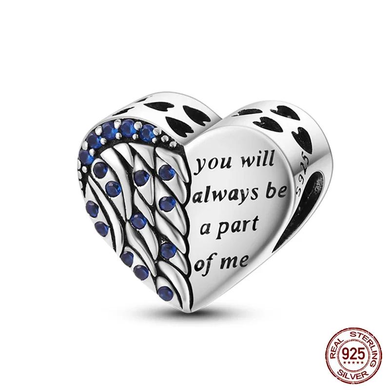 New Copper Romantic Heart Series Charms Beads Fit Original Bracelet Diy Mother'S Day Jewelry Gifts