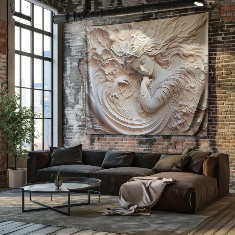 Enchanted Angel Art Tapestry Premium 3D Relief Design Tapestry