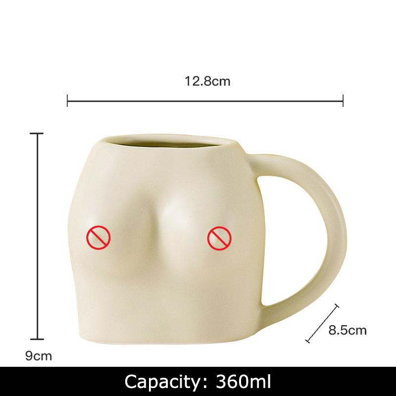 Breast Shaped Porcelain Mugs Water Cup Tableware Human Body Art Coffee Mug Dining Table Afternoon Tea Teacup Fruits Juice Cup