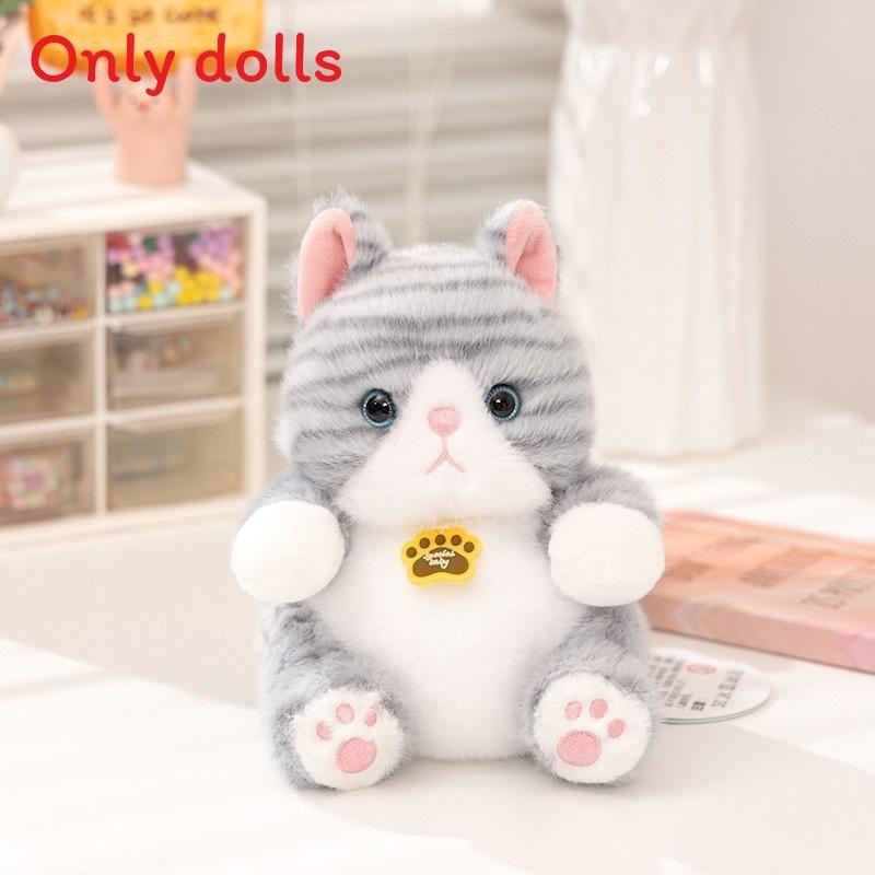 Cute Kittens Rabbits Raccoons And Panda Plush Dolls With Embroidery Design