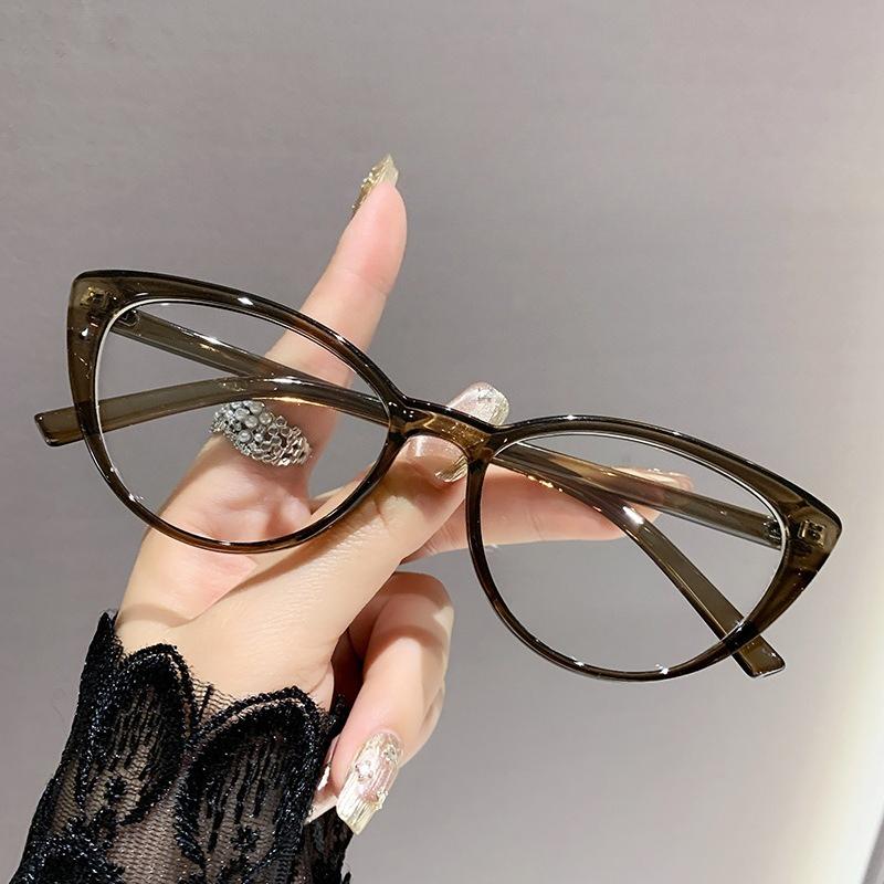 Premium Sense Cat'S Eye Presbyopia Glasses Transparent Lenses Retro Models Simple Anti-Blue Light Reading Glasses For Women