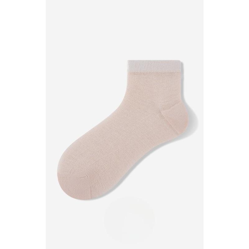 Summer Women's Thin Short Socks, Women's Mulberry Silk Socks, Cool Boneless Mesh Breathable Ice Socks