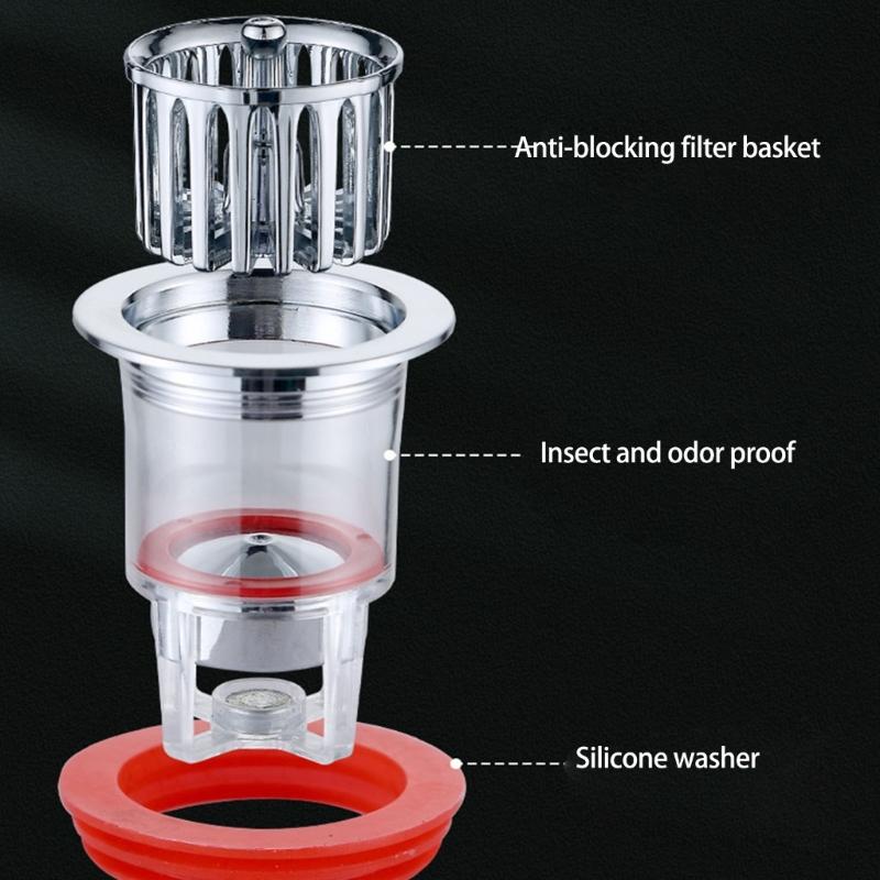 4pcs not Clog Magnetic Suction Floor Drain Plugs Floor Drain Shower Waste Water Drainer for Odor Frees Living space
