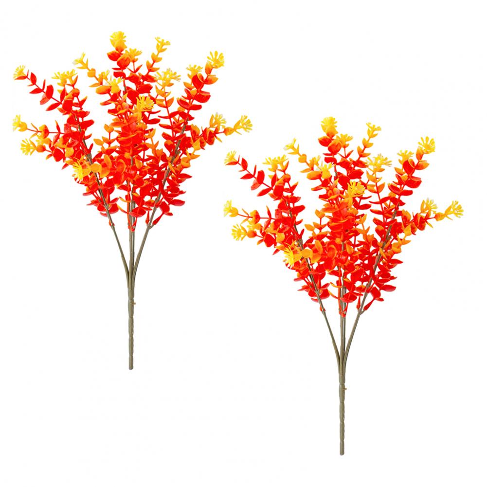 Simulation Flower Decor Artificial Fall Flowers Fall Harvest Festival Eucalyptus Leaf Artificial Flower for Halloween for Indoor