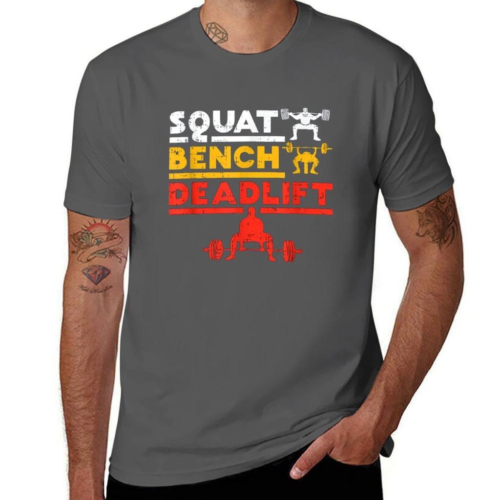 Powerlifting Squat Bench Deadlift Weightlifting Tshirt Plus Size Street Style Tee