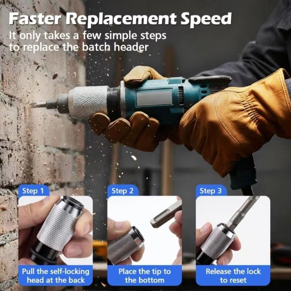 Carbon Steel Electric Wrench Adapter Universal Easy To Use Electric Hammer Convert Adapter Water Resistant