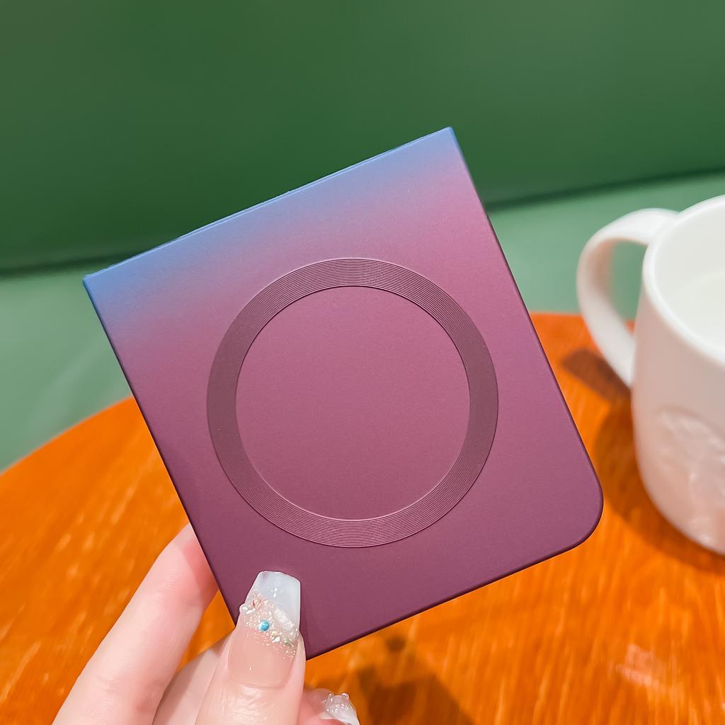 Magnetic Wireless Charging For Magsafe Case For Samsung Galaxy Z Flip 3 4 5 Gradient Color Matte Soft Silicon Folding Back Cover