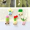 10pcs Tulip 3D Flower Refrigerator Stickers Cactus Simulated Magnetic Stickers  Home Decor