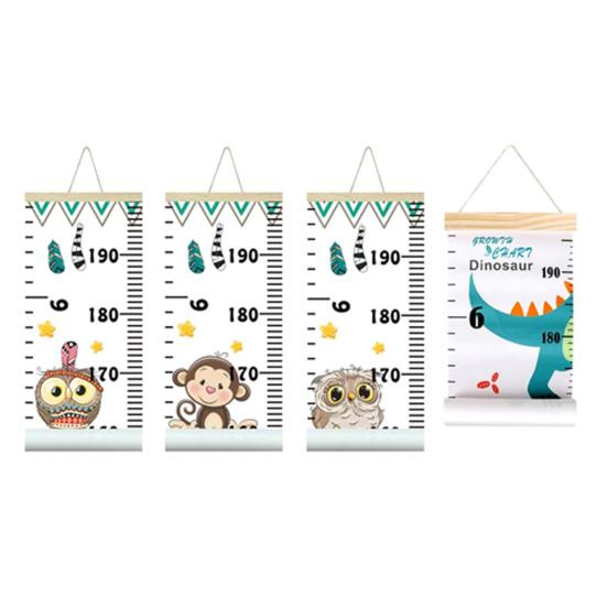 Gráfico de Crescimento Infantil Animal Quarto de Criança Berçário Quarto Pendurado na Parede