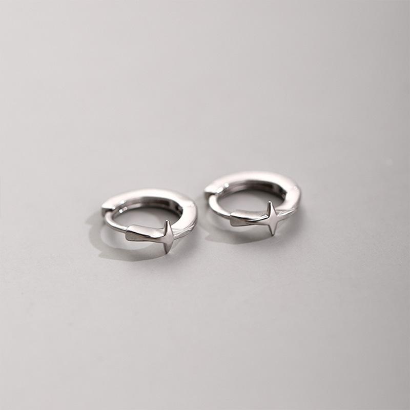 Cercel dulce cruce stea cu patru colțuri vară temperament simplu cerc vânt rece cercel mic val