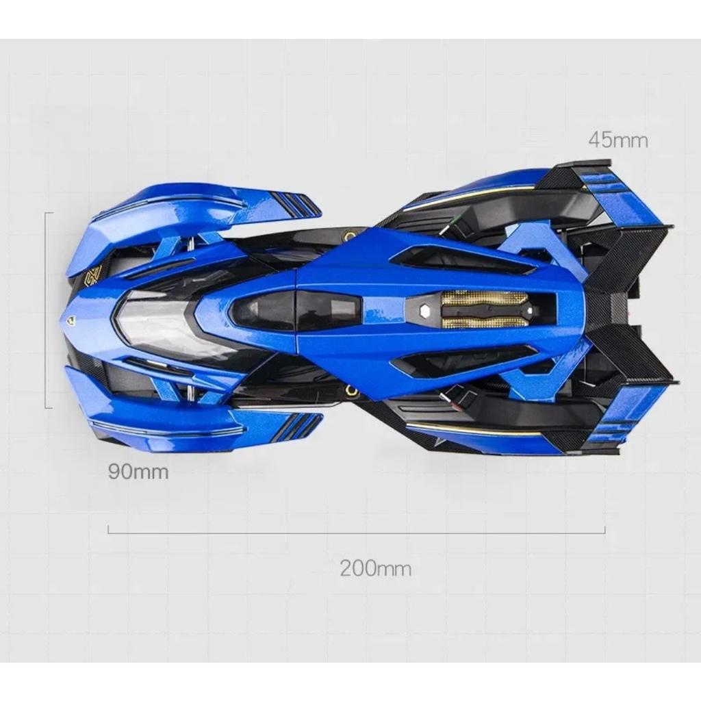 1/22 Lamborghini V12 GT Alloy Sports Car Model Diecast Metal Simulation Decoration Sound and Light Childrens Toy Car Gifts A471