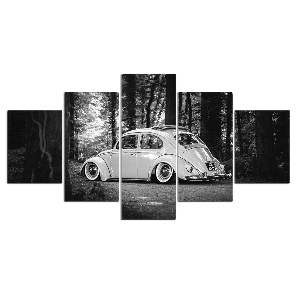 

No Framed Canvas 5Pcs Car Evolution Fast and Furious Mustang Cuadros Posters Wall Art Pictures Decoration Home Decor Paintings 20x35 20x45 20x55cm