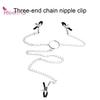 Brustklemmen-Stimulation, amüsante erotische Enge, verstellbarer Drei-Klemmen-Brustgefühl-Clip