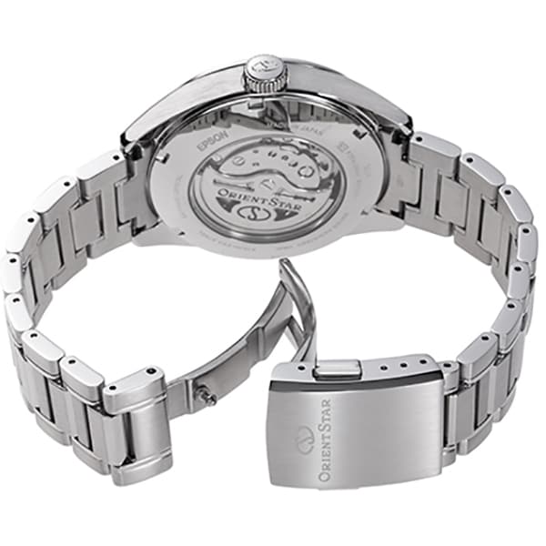 Orient Men's RK-BY0001A (M34 F7 Semi-Skeleton Men's Metal Band) Round Watch Multi-Hand Analog