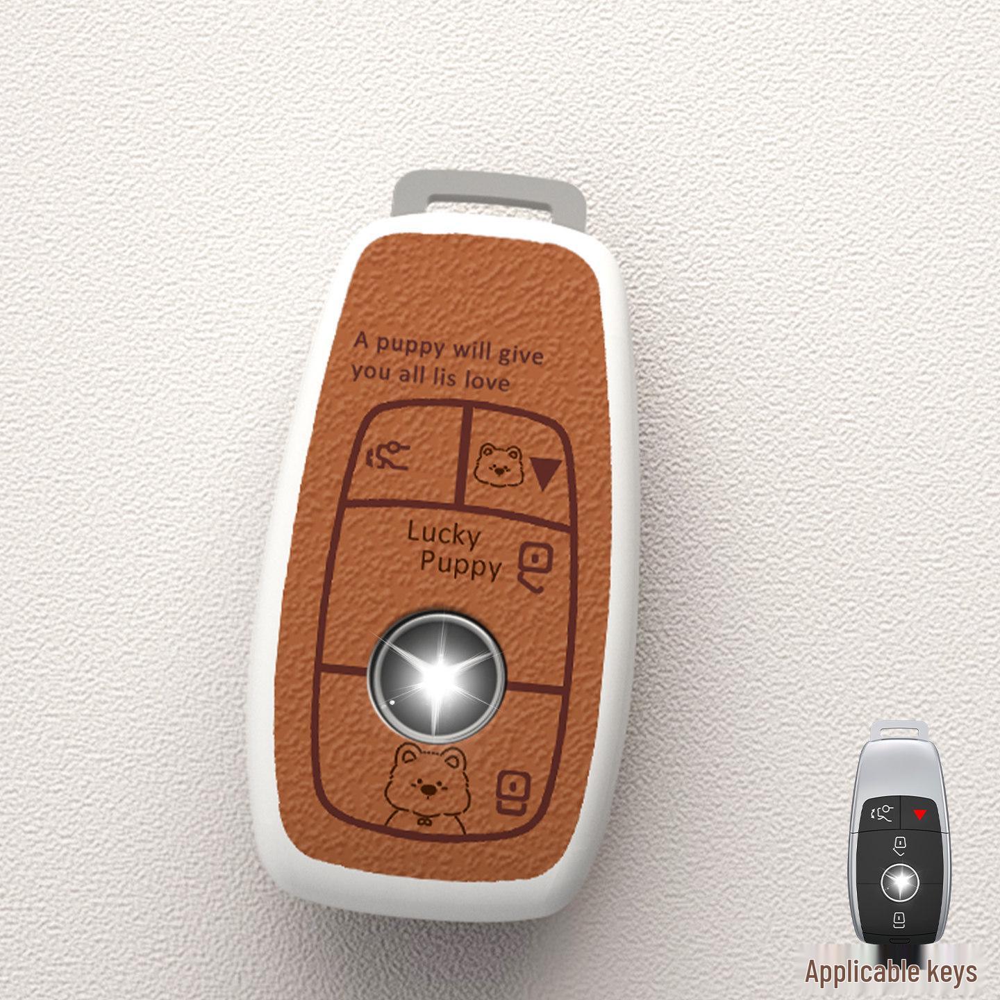 

Compatible Mercedes-Benz Key Case for C260L, E300L, A200L, CLA, GLC, GLA, GLB220 - Protective Cover