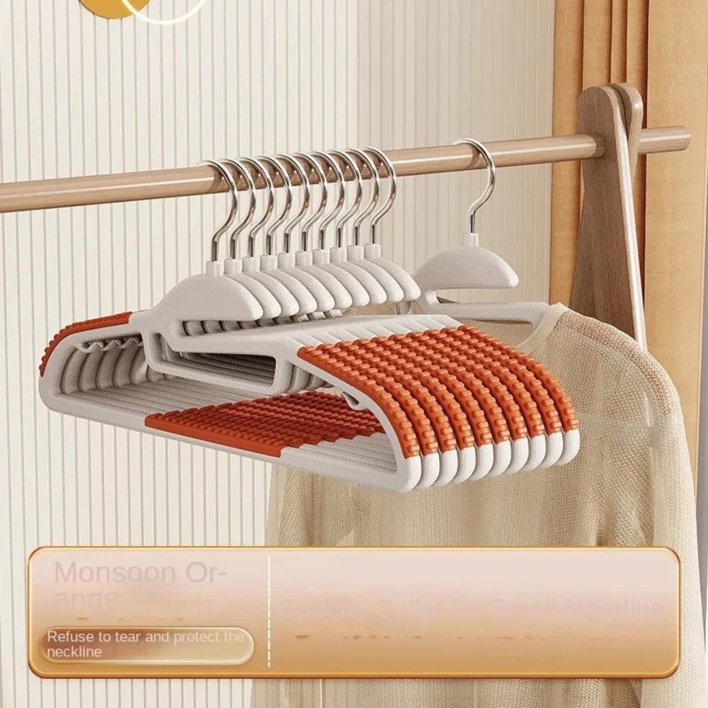 Non-slip Non-trace Plastic Double-position Coat Hanger for Household Use