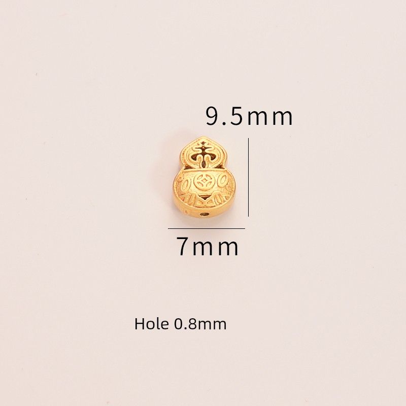 

Alluvial Gold Accessories DIY Ornament Accessories Gourd Bracelet Spacer Beads Ancient Gold Hand String Loose Beads Carrying Strap Beads Accessories Gourd beads