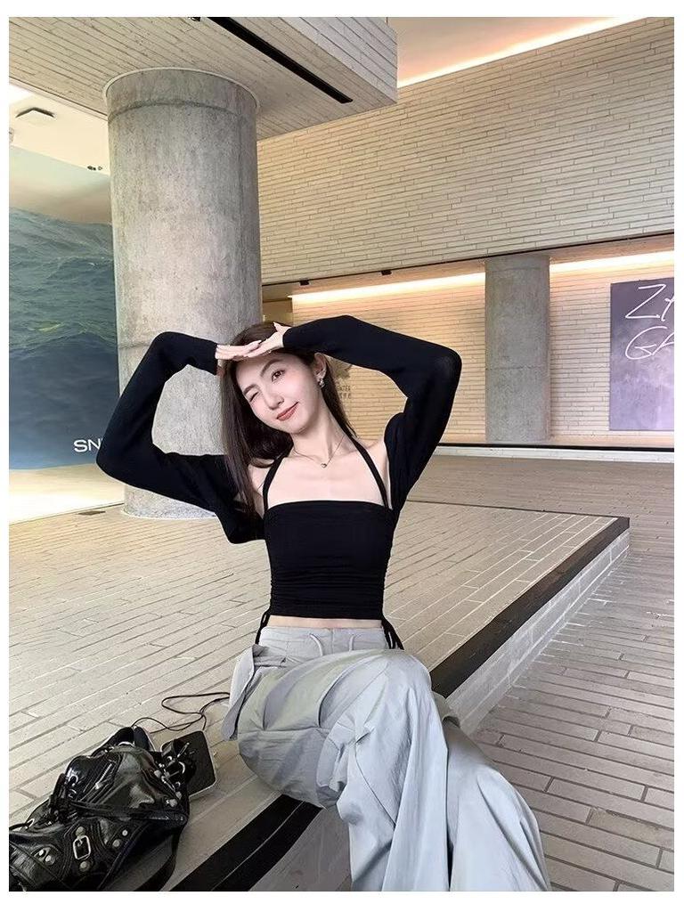 Women's High-Waisted Parachute Cargo Pants - Lightweight, Quick-Drying, Wide-Leg Casual Sportswear for Spring/Summer.