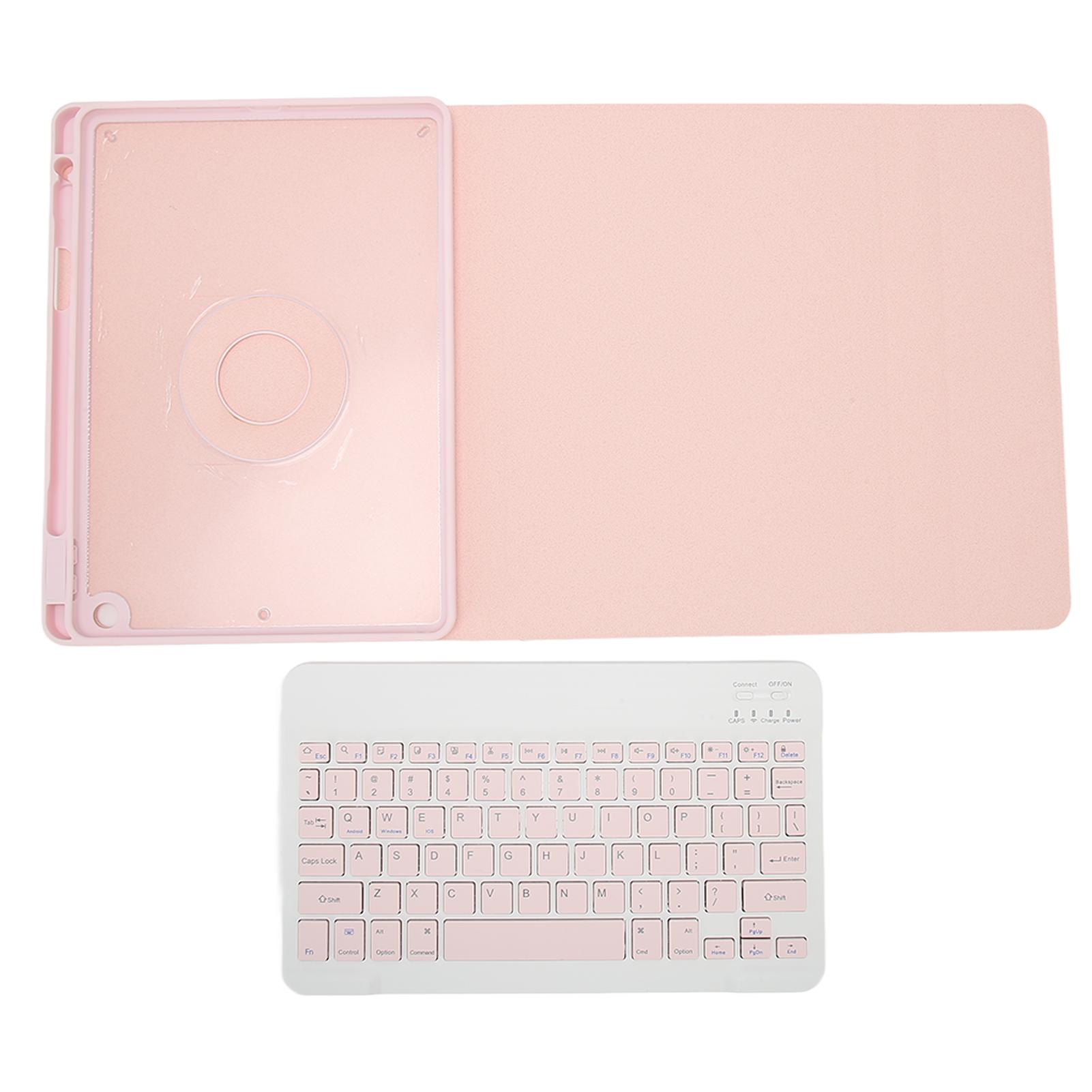 

Чехол-клавиатура с держателем для карандаша для планшета IOS 10,2 дюйма 2019 7-го поколения 10,2 дюйма 2019 8-го поколения розовый