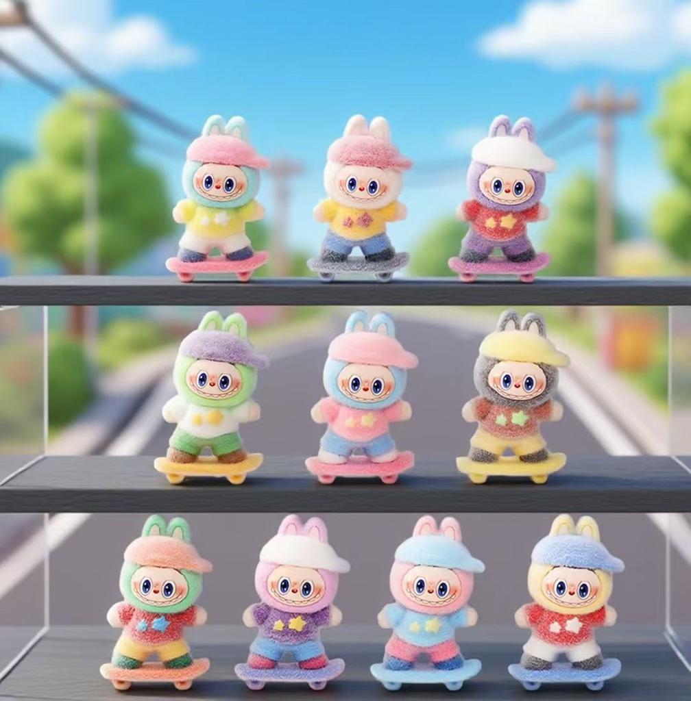 Super Cute New Skateboard Cloth Modified Baby Plush Cute Grain Doll Trendy Play Desktop Small Gift Ornament