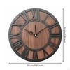 Roman Numeral Wall Clock Retro Design Vintage Theme Battery Operated for Living Room,