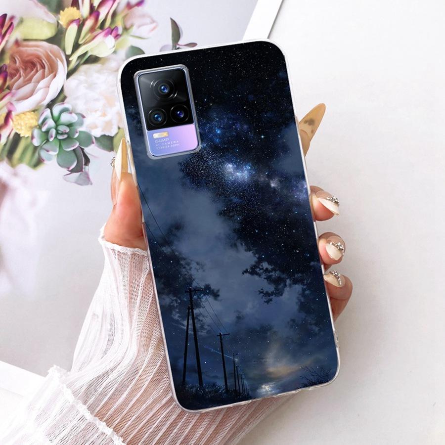 For Vivo V21E V 21 E V2061 V2055 Case Soft Silicone TPU Protective Butterfly Phone Case For VivoY73 2021 V21 E 4G 5G Cover Coque