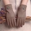 Women's Windproof Touchscreen Rabbit Fur Gloves for Cycling