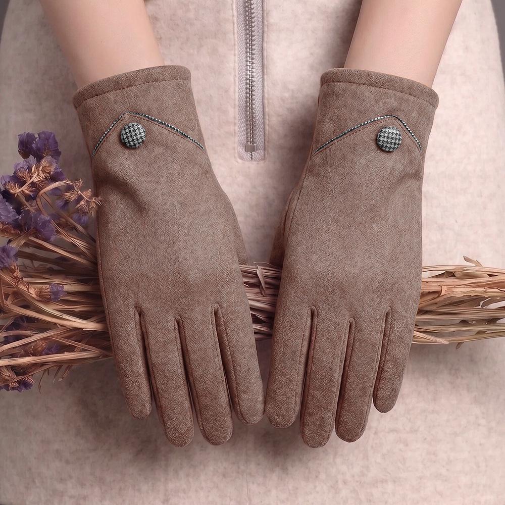 Women's Windproof Touchscreen Rabbit Fur Gloves for Cycling