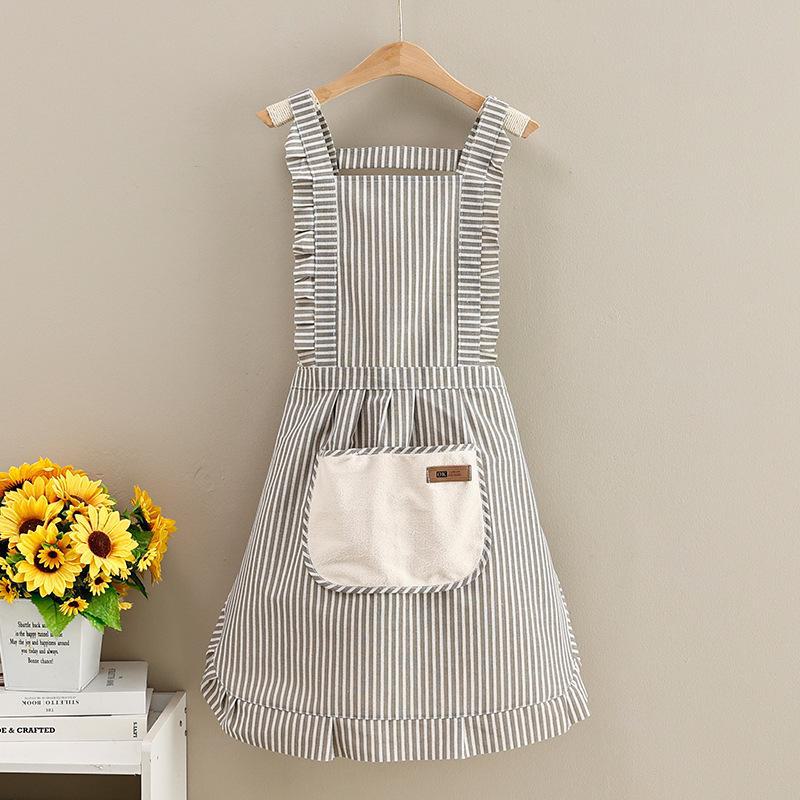 2024 Breathable Cotton-Linen Apron: Lightweight, Anti-Oil, for Spring/Summer Cooking and Catering