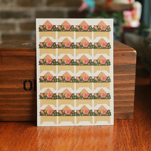 96 Pcslot 4 Sheets Vintage Flowers Corner Paper Diy Stickers For Po Album Scrapbooking Protect Po Frame Albums Decoration