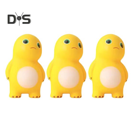 1/2/3Pcs Light-up Cartoon Dinosaur Squeeze Toy Stress Relief Glowing Dino Pinch Sensory Toy Kids Adults Stress Ball Animal Fidget Toy