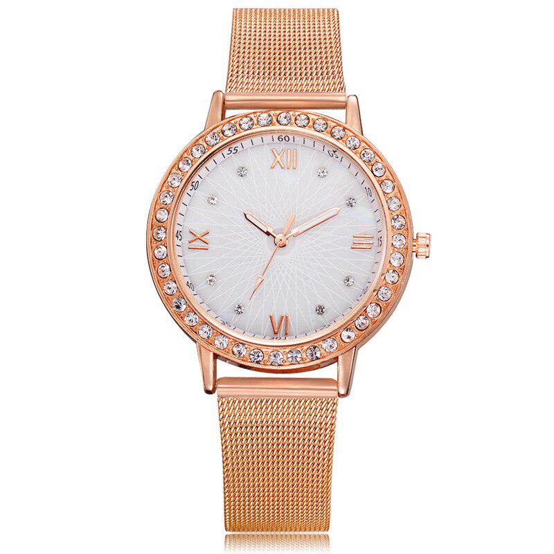 Dameshorloge Luxe montre femme Steel Mesh Fashion Diamond Dial Horloges Dames Quartz Horloges Vrouwelijk Horloge zegarek damski Klok
