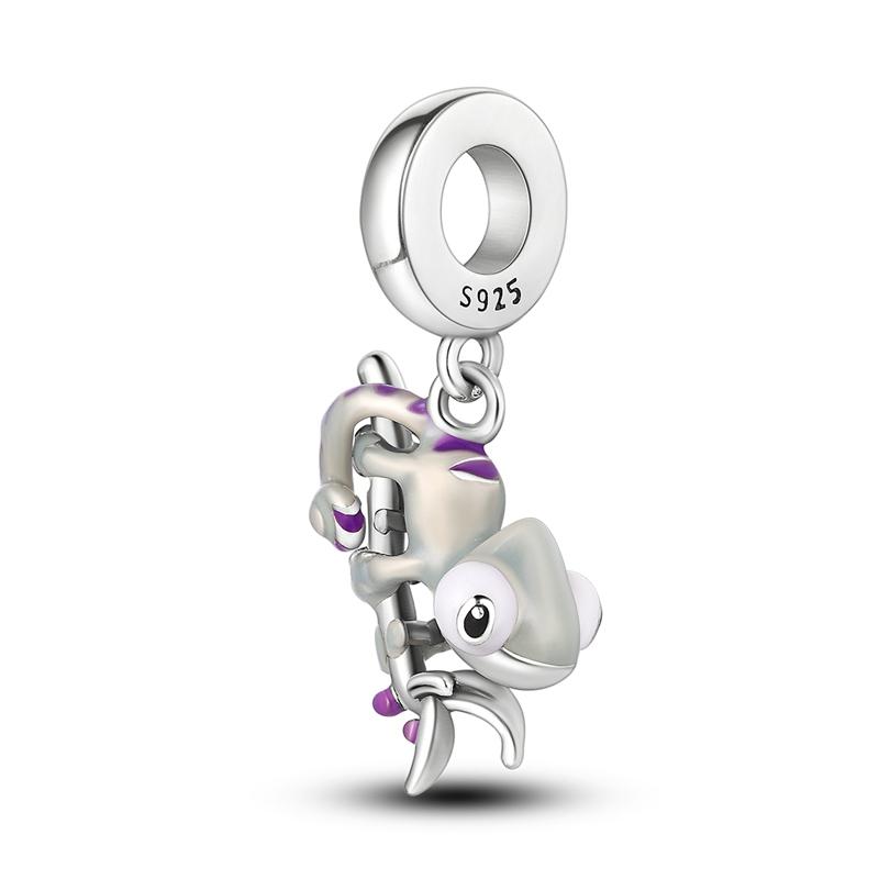 925 Silver Butterfly Chameleon Owl Sunflower Charms Fit Bracelet Necklace DIY Bead For Women Jewelry