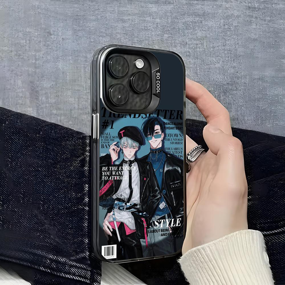Korean Alien Stage Ivan Till Phone Case For iPhone 16 15 14 13 12 11 Pro Max Grey Black Matte Laser Metallic Aurora Funda