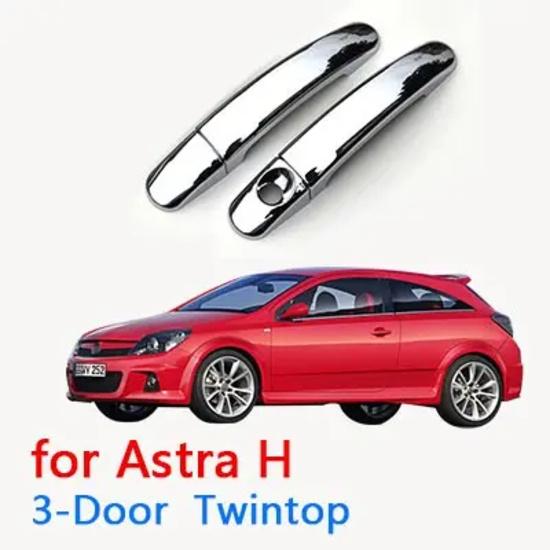 For Opel Holden Vauxhall Astra H Luxurious Chrome Door Handle 5-Door 3-Door Wagon Car Covers Accessories Stickers Car Styling