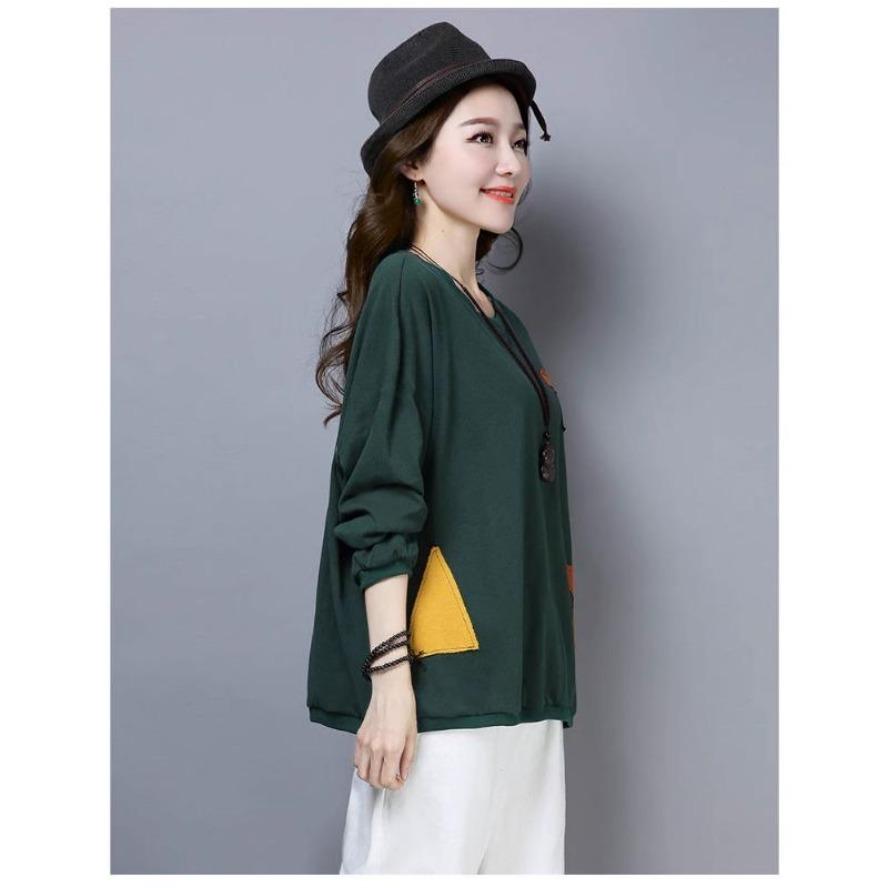 YYFS Women's Fashion Casual Spring Autumn Star Print Long Sleeve O-Neck Blouses & Shirts