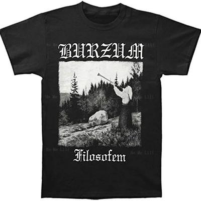 Burzum Men'S Filosofem T-Shirt Black Casual Streetwear Round Neck Short Sleeve